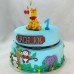 Jungle -  Animal 2 tier Cake (D,V)